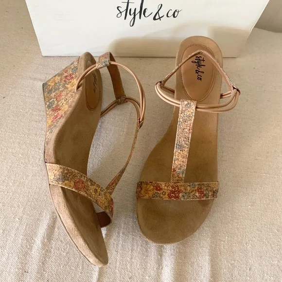 Style & Co Wedge Sandals Size 9 - Picture 3 of 7